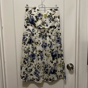 2b bebe summer dress-mini, strapless, cotton, vintage 90s y2k, made in USA! M.